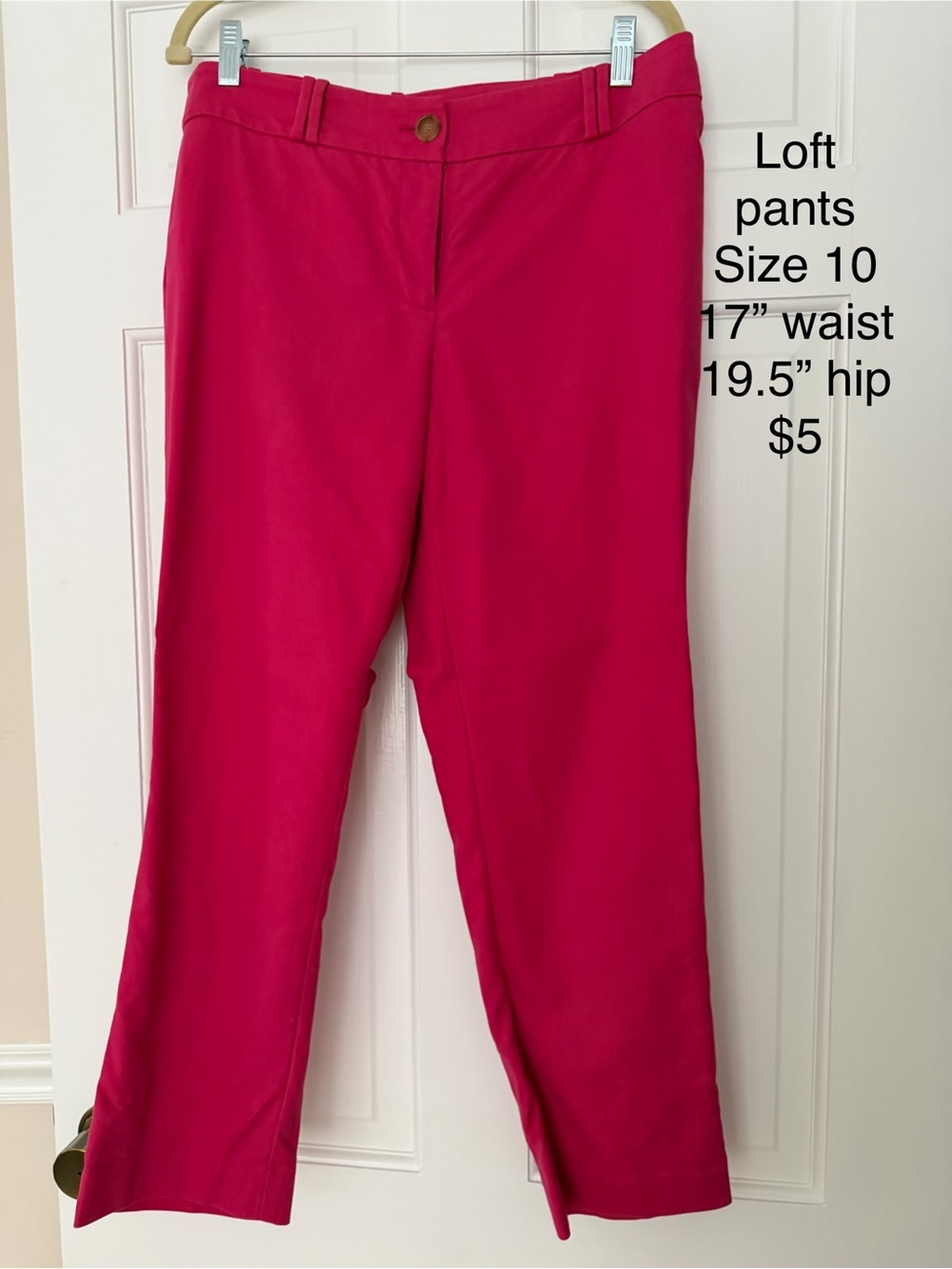 LOFT Women’s Bright Hot Pink Capri Pants